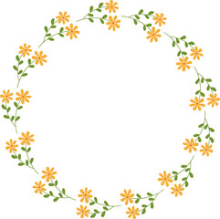 Obraz na płótnie Canvas Floral wreath border vector
