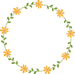 Floral wreath border vector