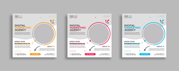 corporate digital marketing agency social media post layout