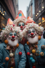 Fototapeta premium Fasching Clowns