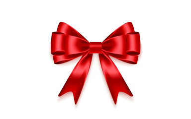 Fototapeta premium red bow isolated on white