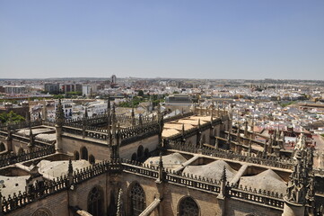 Widok na katedrę i klasztor, Sevilla - obrazy, fototapety, plakaty