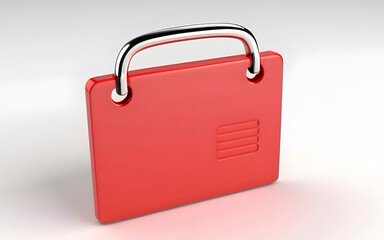 red shopping bag isolated