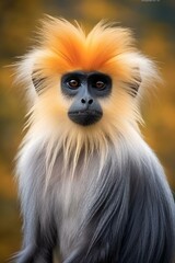 Fototapeta premium AI generated illustration of A curious monkey with vibrant orange fur