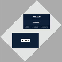 It's Business Card, Double Sided Business Card Modern, Creative, And Stylish Attractive Design With  Blue Color and is friendly For Business.