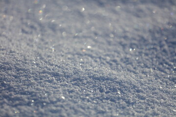 snow texture under the sun, shining snow