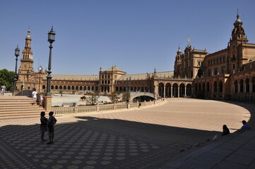 Plac w Sevilli, pałac, zabytek - obrazy, fototapety, plakaty