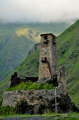 Stara Wieża mieszkalna ruiny Kaukaz