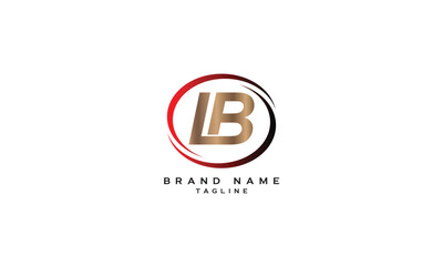 LB, BL, Abstract initial monogram letter alphabet logo design