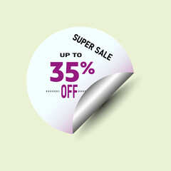 SUPER SALE UP TO 35% off the peeling effect sticker.