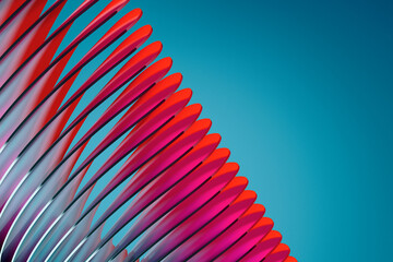 3D Render of an Abstract background. Rainbow modern shape of glass. Digital art for wallpapers, covers or banners.