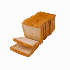 close up of white sliced toast bread on white