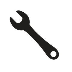 Wrench metal tool vector symbol