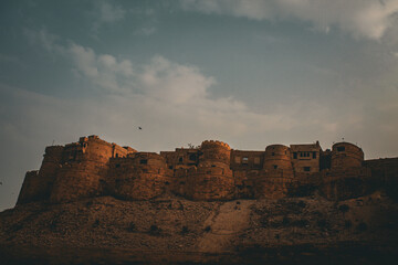 Obraz premium Sunset view of jaisalmer fort