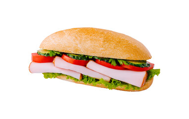 Delecious sandwich isolated on white background