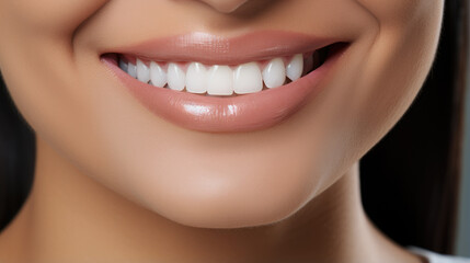 A woman's smile. Healthy teeth.