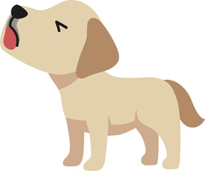 Cartoon character cute labrador retriever dog for design.