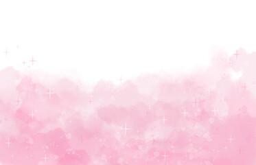 Pastel pink watercolor with sparkle abstract background wallpaper frame for birthday baby shower