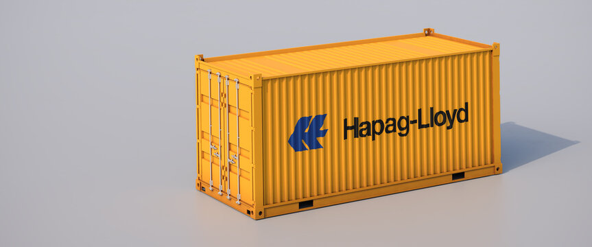 Container of one of the five largest container shipping companies: Hapag-Lloyd of Germany