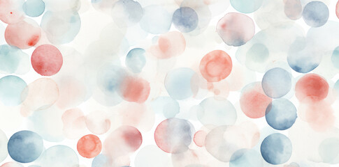Watercolor pattern with circles in pastel colors.