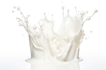 Fresh milk splash isolated on a white background