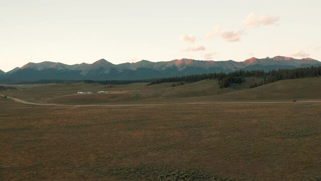 4K Rocky Mountain Golden Hour Drone Footage