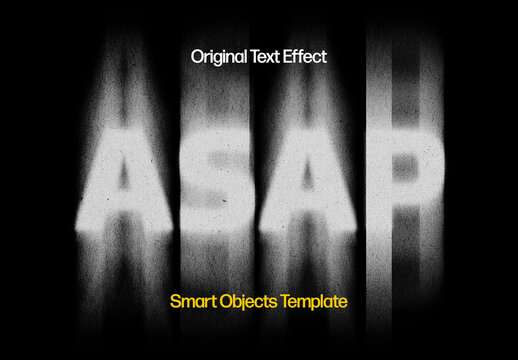Smudged Text Effect Mockup
