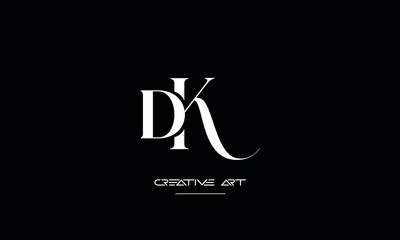 DK, KD, D, K abstract letters logo monogram