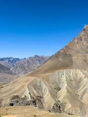 landscape in the cold desert of spiti valley