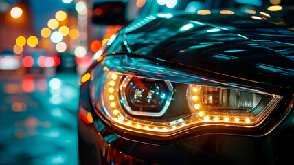 headlight of a car - Powered by Adobe