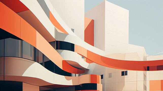 Futuristic abstract architecture. Modern abstract architecture designs.
