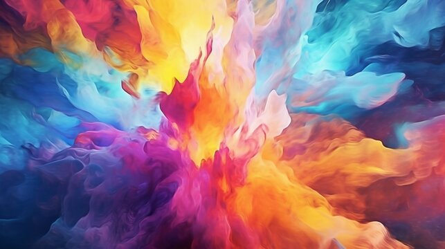 Fresh and beautiful colors abstract background.Generative AI