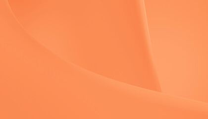 3D abstract background in Peach Fuzz, Color of the Year. Waves pattern with pastel colors