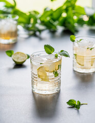 summer lemonade with mint and lemon
