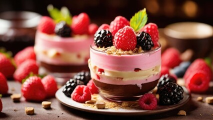 artistic reflections: berry fondue and chocolate delights