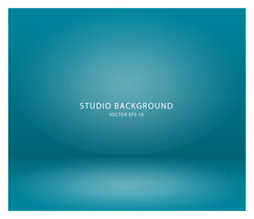 Empty blue background for presentations of cosmetic products for sale online. Studio background. Vector EPS.