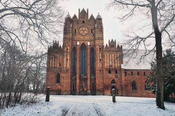 Monastery in Winter - Cloister - Church - Abbey - Germany - Brandenburg - Chorin -  Religion -...