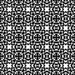 Monochrome pattern, Abstract texture for fabric print, card, table cloth, furniture, banner, cover, invitation, decoration, wrapping.seamless repeating pattern.Black color.