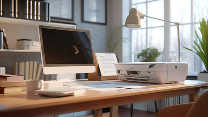 office desk in office