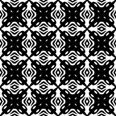 Monochrome pattern, Abstract texture for fabric print, card, table cloth, furniture, banner, cover, invitation, decoration, wrapping.seamless repeating pattern.Black color.