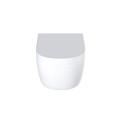 Lavatory pan isolated on a white background, bidet, 3D illustration, and CG render