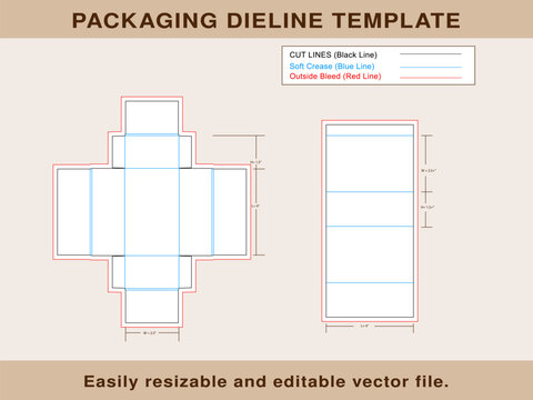 Sleeve match box style Jewellery Box dieline template