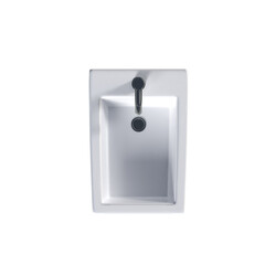 Lavatory pan isolated on a transparent background, bidet, 3D illustration, and CG render

