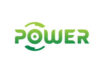 green power logo. power concept for energy, industry, business