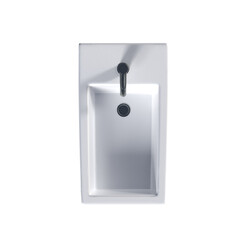 Lavatory pan isolated on a transparent background, bidet, 3D illustration, and CG render
