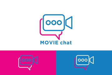 chat logo design with movie concept