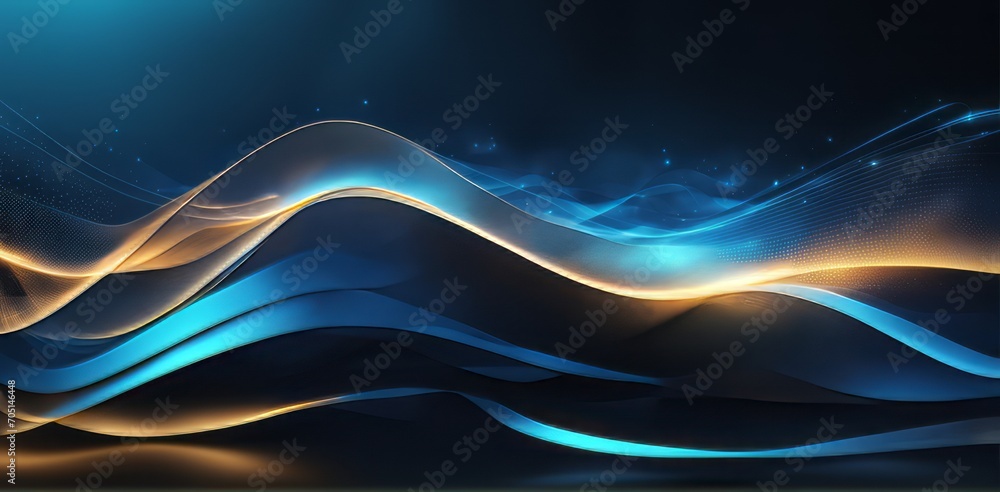 Poster digital business abstract wave technology background the futuristic realm with this captivating wallpaper, the mesmerizing wave of science , creating a visual network of innovation