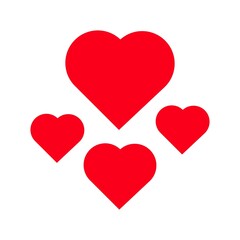 Heart clip art design on plain white transparent isolated background for shirt, hoodie, sweatshirt, apparel, card, tag, mug, icon, poster or badge