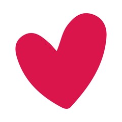 Heart clip art design on plain white transparent isolated background for shirt, hoodie, sweatshirt, apparel, card, tag, mug, icon, poster or badge