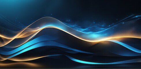 digital business abstract wave technology background the futuristic realm with this captivating wallpaper, the mesmerizing wave of science , creating a visual network of innovation